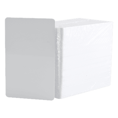 Paquete de 500 Tarjetas UltraCard 10 milesimas Grosor/ Adhesivas/ Imprimibles por un sólo lado / Para pegar sobre tarjetas/ CR80