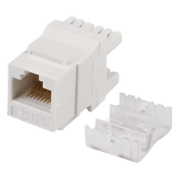 Módulo Jack Keystone Cat5e con Terminación en Ángulo 180 - Color Blanco