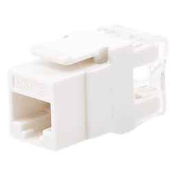 Módulo Jack Keystone Cat5e con Terminación en Ángulo 180 - Color Blanco