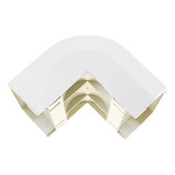 Esquinero exterior, para uso con canaleta T70, Material PVC Rígido, Color Blanco Mate