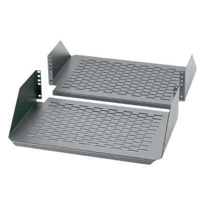 Charola Para Soportar Equipos en Rack de 19in, Ventilada, Frontal y Posterior, Capacidad de 136 Kg, 3UR