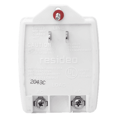 Transformador de pared 120 Vca a 9 Vca, 25 VA, Clase 2, con listado UL