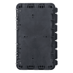 Caja de Distribución de Fibra Óptica, Hasta 96 Empalmes, Exterior IP65, Color Negro