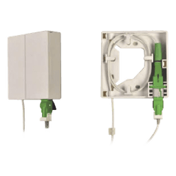 Caja Terminal de Fibra Óptica (Roseta) con un Acoplador SC/APC, Color Blanco