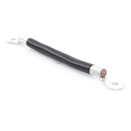 Cable para Baterías, 0.2m, Negro, Calibre 2 AWG con Terminales de Ojo en Ambos Extremos