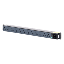 PDU Básico para Distribución de Energía, Enchufe de Entrada NEMA 5-20P, Con 12 Contactos NEMA 5-20R, Instalación Horizontal de 19in, 1UR, 20 Amp, 120 Vca