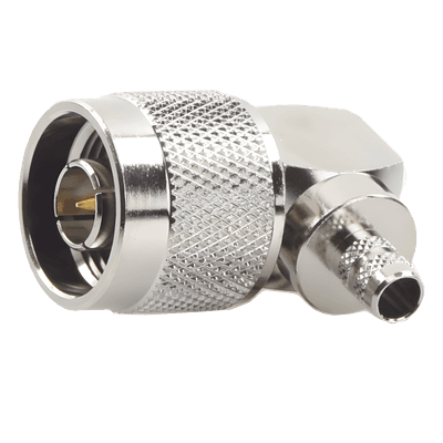Conector N Macho en A/R de Anillo Plegable para Cables RG-8/X, LMR-240, Níquel/ Oro/ Teflón.