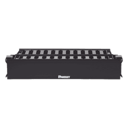 Organizador de Cables Horizontal PatchLink, Doble (Frontal y Posterior), Con Tapa Extendida, Para Rack de 19in, 2UR
