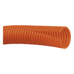 Tubo Corrugado Abierto para Protección de Cables, .50 (12.7 mm) de Diámetro, 30.5 m de Largo, Color Naranja