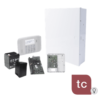 Kit de panel de alarma de intrusión de 48 zonas con comunicador IP y un año de servicio Total Connect