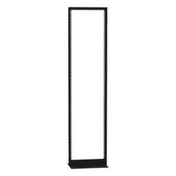 Rack de 2 Postes (Doble Perforación), Estándar 19", 45 Unidades, Fabricado en Acero, Base "L" para Anclar a Piso.