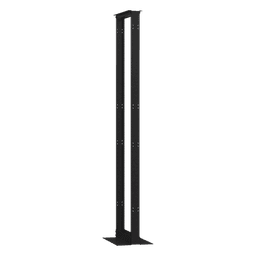 Rack de 2 Postes (Doble Perforación), Estándar 19", 45 Unidades, Fabricado en Acero, Base "L" para Anclar a Piso.