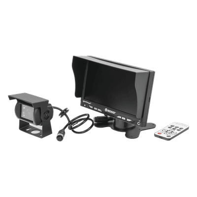 Camara de Reversa Alambrica y Monitor para Vehiculos de Trabajo y Montacargas