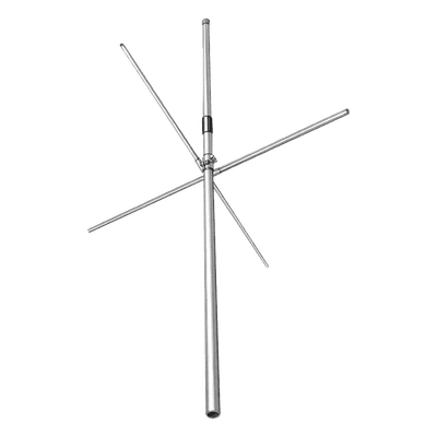 Antena Omni en Banda Aérea con Plano de Tierra, 118-138 MHz, 2.5 dBd, Ajustable el Ancho de Banda desde 1.6-2.1 %, 250 Watt, N Macho.