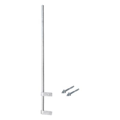 Mástil Liviano de Pared de 1.5 m (Diam. 1-1/4") con Cejas de Fijación  Soldadas, ¡No se gira! Incluye Taquetes para instalación. 