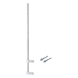 Mástil Liviano de Pared de 1.5 m (Diam. 1-1/4") con Cejas de Fijación  Soldadas, ¡No se gira! Incluye Taquetes para instalación. 