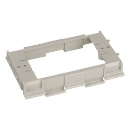 Soporte para Montaje de Faceplates en Canaleta T70, de PVC Rígido, Color Gris Internacional