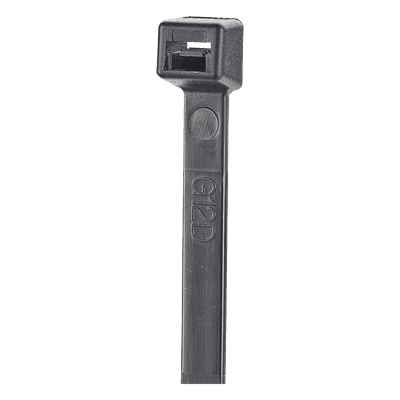 Cincho de Nylon 6.6 StrongHold™,  200mm  largo x 2.5mm ancho, Color Negro, Exterior Resistente a Rayos UV, Paquete de 100pz