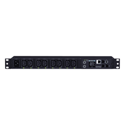 PDU Switchable y Monitoreable por Toma, para Distribución de Energía, Entrada 200-240 Vca NEMA L6-20P, Con 8 Salidas C13, Horizontal 19in, 2UR