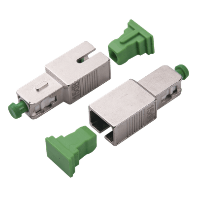 Atenuador Óptico Macho-Hembra con Conector SC/APC de 15dB para Fibra Monomodo