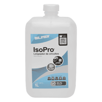 Alcohol Isopropilico para limpieza de equipos de vídeo, fibra óptica, cómputo, y equipo telefónico 1000 mL