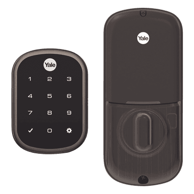 Cerradura ASSURE YRD256/ Color Bronce/ Teclado /Apertura por Smartphone Opcional/Para puertas Izq o Derecha de 35 a 57 mm de espesor
