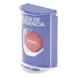 Botón de Salida de Emergencia / Tapa Protectora de Policarbonato / Restablecimiento con Llave / Sello Hermético 3R / Rango -40°C a 121°C