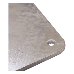 Base para Mástil / Tubo 2" Ced. 30 / Altura 80 cm (2.6 ft) / Base 50 x 50 cm / Galvanizado por Inmersión / 4 Barrenos de Fijación
