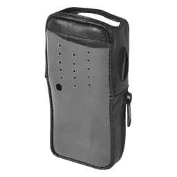 Funda de Piel Reforzada, Versión 2 de Fácil Acceso y Cubierta Frontal de Plástico Transparente para los Radios TK-2000KV2, TK-3000KV2