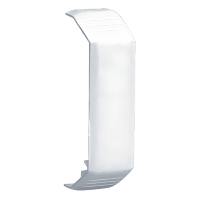 Unión recta de tapa, para uso con canaleta T45, Material PVC Rígido, Color Blanco Mate