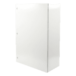 Gabinete de Acero IP66 Uso en Intemperie (800 x 1200 x 400 mm) con Placa Trasera Interior Metálica y Compuerta Inferior Atornillable (Incluye Chapa y Llave).