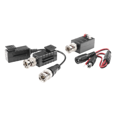Kit de TRANSCEPTORES DE VIDEO DE LARGO ALCANCE / 320 Metros / Resolución 720P y 1080P / Cat 5e/6 / Compatible con cámaras HD-TVI/CVI/AHD/CVBS / Alimente solo el Receptor / Protección Interconstruida contra sobretensión.