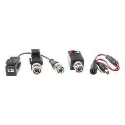 Kit de TRANSCEPTORES DE VIDEO DE LARGO ALCANCE / 320 Metros / Resolución 720P y 1080P / Cat 5e/6 / Compatible con cámaras HD-TVI/CVI/AHD/CVBS / Alimente solo el Receptor / Protección Interconstruida contra sobretensión.