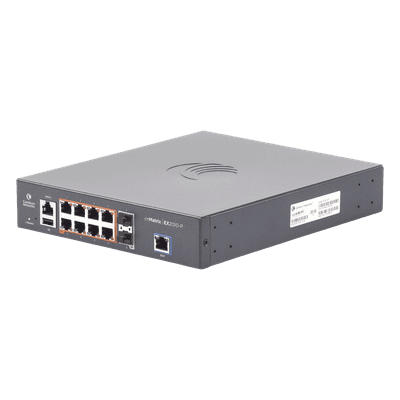 Switch cnMatrix EX2010-P capa 3 de 10 puertos(8 PoE Gigabit 802.3af/at, 2 SFP, 1 consola, 1 MNGMT, 1 USB)  administración desde la Nube (MX-EX2010PXA-U)