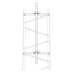 Brazo para Sección #6 Torre Titan con Herrajes y Mástil de 6' (1.8m).