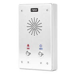 Intercomunicador IP, 2 líneas SIP, 2 relevadores con 2 botónes para llamada, anti-vandálico, IP65 e IK10, PoE