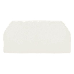 Tapa Final, para uso con canaleta T45, Material PVC Rígido, Color Blanco Mate