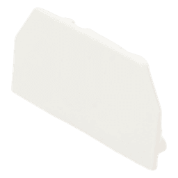 Tapa Final, para uso con canaleta T45, Material PVC Rígido, Color Blanco Mate