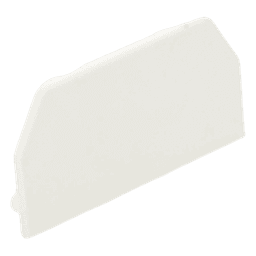 Tapa Final, para uso con canaleta T45, Material PVC Rígido, Color Blanco Mate