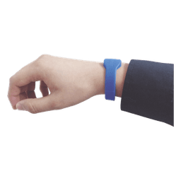 Brazalete de Proximidad / 125 kHz EM / 74 mm Diámetro / 2.43 pies / Wiegand 26 bits / Silicona Resistente al Agua / Azul