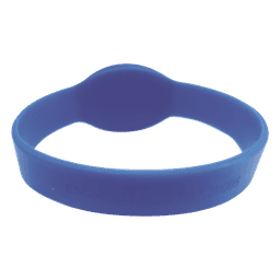 Brazalete RFID MIFARE / 13.56 MHz / 74 mm Diámetro / Silicona Resistente al Agua / Formato Wiegand 32 Bits / Talla Adulto