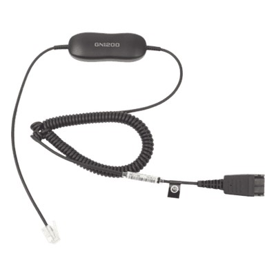 Jabra GN1200 cable enroscado con conexión QD y RJ-9 (88011-99)