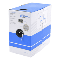 Bobina de Cable UTP Cat5e para Exterior en Color Blanco / 305 Metros (1000 Pies) / Certificada UL / Sin Blindaje