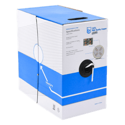 Bobina de Cable UTP Cat5e para Exterior en Color Blanco / 305 Metros (1000 Pies) / Certificada UL / Sin Blindaje