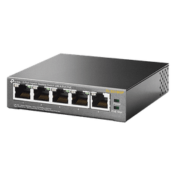 Switch Escritorio No Administrable de 5 puertos 10/100/1000 Mbps / Con 4 puertos PoE 802.3af/at de hasta 65 W / PoE Extendido hasta 250 metros