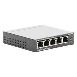 Switch Escritorio No Administrable de 5 puertos 10/100/1000 Mbps / Con 4 puertos PoE 802.3af/at de hasta 65 W / PoE Extendido hasta 250 metros