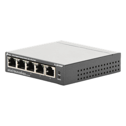 Switch Escritorio No Administrable de 5 puertos 10/100/1000 Mbps / Con 4 puertos PoE 802.3af/at de hasta 65 W / PoE Extendido hasta 250 metros