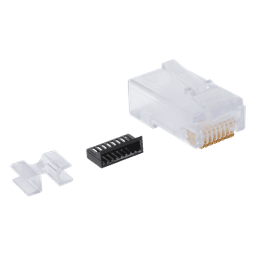 Plug RJ45 Cat6 / 23-26 AWG / 50μin Oro / 750 Ciclos / UL94 V0 / Bolsa 50 pzas