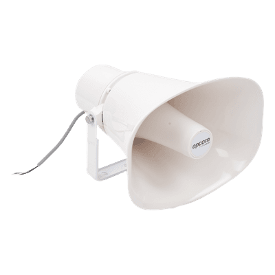 Altavoz para Exterior | Tipo Trompeta | 15-30W | 70/100V | IP66 | Material ABS | Bracket de Metal