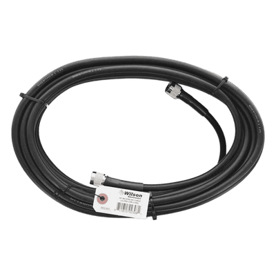 Jumper Coaxial con Cable Wilson-400 | Conector N Macho en los Extremos | 18.28 Metros (60 Pies) de Longitud